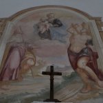 S. Rocco e S. Sebastiano, interno della Chiesa campestre di S. Rocco a Casaleggio Boiro| Foto APAP